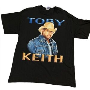 Vintage Toby Keith As Good As I Once Was 2005 Tour T-Shirt Large Marks On Front